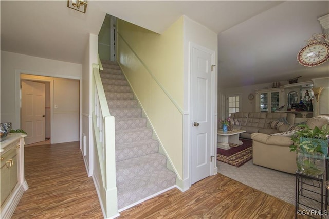 916 Forestview Dr, Colonial Heights, VA 23834 - stairway featuring wood finished floors