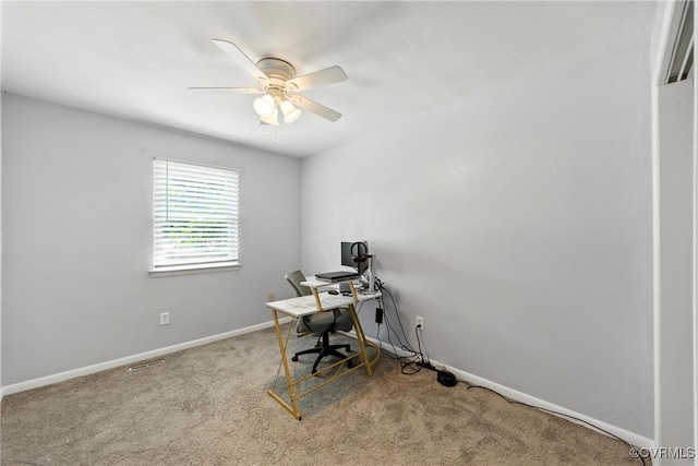 108 Bristol Ave, Norfolk, VA 23502 - office featuring carpet floors and ceiling fan