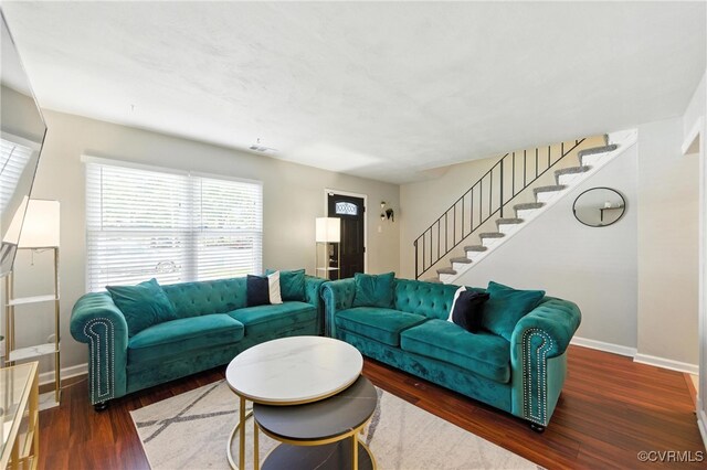 108 Bristol Ave, Norfolk, VA 23502 - living room featuring stairs and wood finished floors