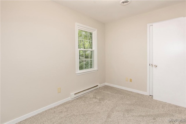 7856 Epic Rd, Midlothian, VA 23235 - spare room with baseboard heating and light carpet