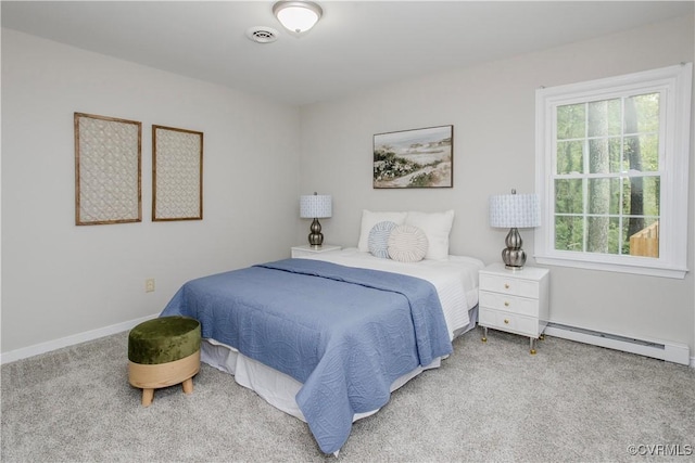 7856 Epic Rd, Midlothian, VA 23235 - bedroom with a baseboard heating unit and carpet floors