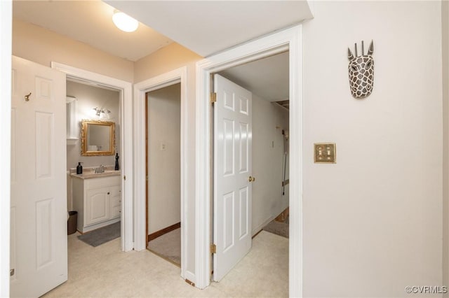 3949 Llewellyn Ln, Chesterfield, VA 23832 - hallway featuring a sink and light flooring