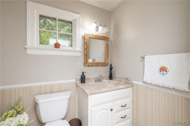 3949 Llewellyn Ln, Chesterfield, VA 23832 - bathroom featuring vanity and a wainscoted wall