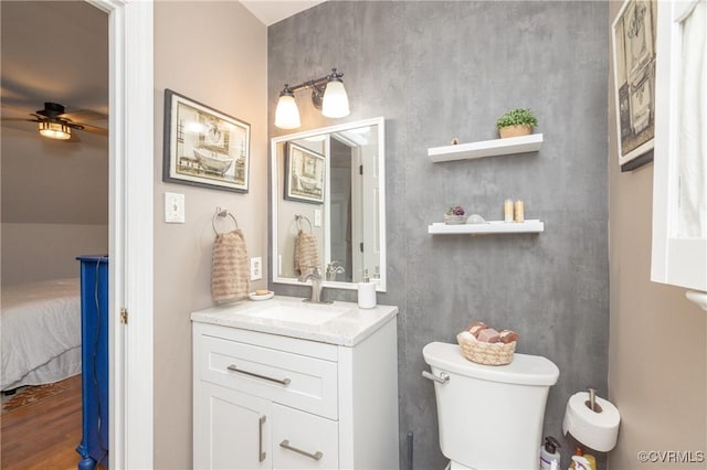 3949 Llewellyn Ln, Chesterfield, VA 23832 - bathroom featuring vanity, ensuite bath, and a ceiling fan
