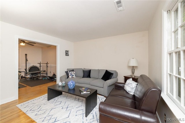3949 Llewellyn Ln, Chesterfield, VA 23832 - living room featuring wood finished floors and a ceiling fan