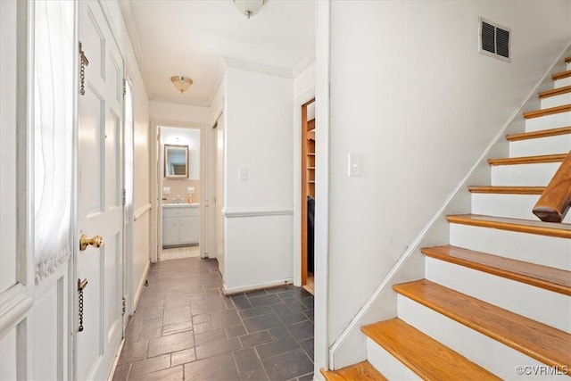 43 Franktown Rd, Hampton, VA 23663 - stairway with stone finish floors