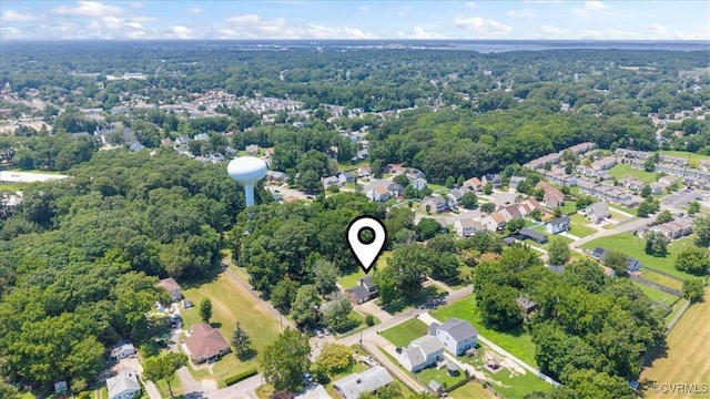43 Franktown Rd, Hampton, VA 23663 - aerial overview of property's location with nearby suburban area