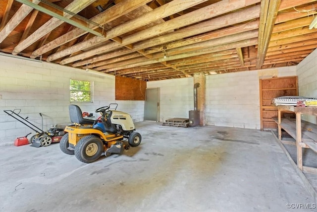 43 Franktown Rd, Hampton, VA 23663 - garage with concrete block wall