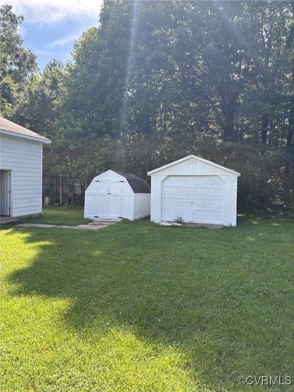 3246 Tabscott Rd, Goochland, VA 23038 - view of green lawn with a shed