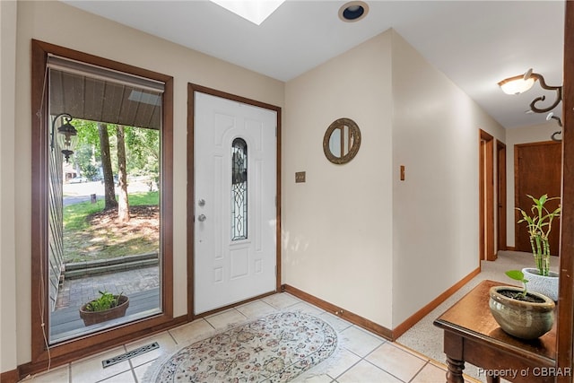 10000 Silverleaf Ter, Chesterfield, VA 23236 - entrance foyer featuring light tile patterned flooring and a skylight