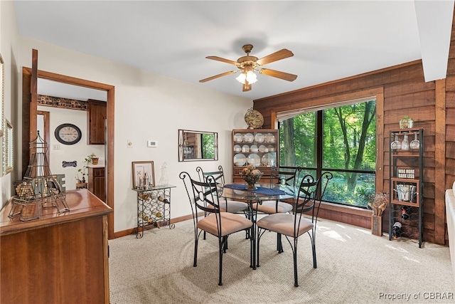 10000 Silverleaf Ter, Chesterfield, VA 23236 - carpeted dining room with a ceiling fan and baseboards