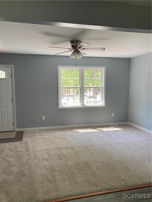 2515 Myron Ave, North Chesterfield, VA 23237 - spare room with a ceiling fan and carpet flooring