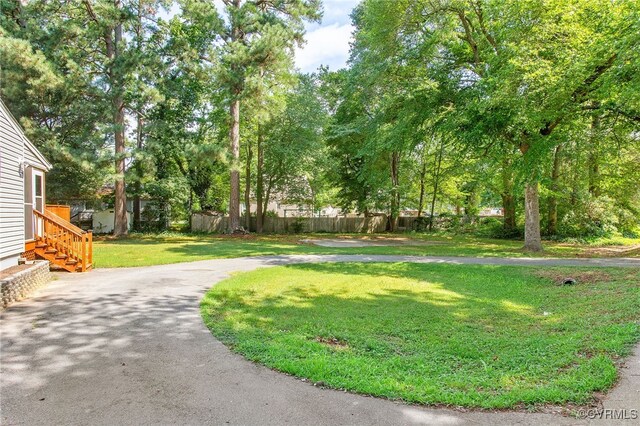 2803 Drewrys Bluff Rd, Chesterfield, VA 23237 - view of yard with view of wooded area