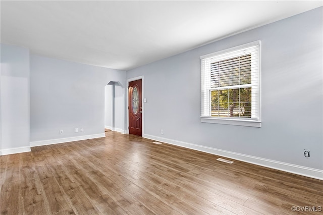 2803 Drewrys Bluff Rd, Chesterfield, VA 23237 - spare room with wood finished floors and arched walkways