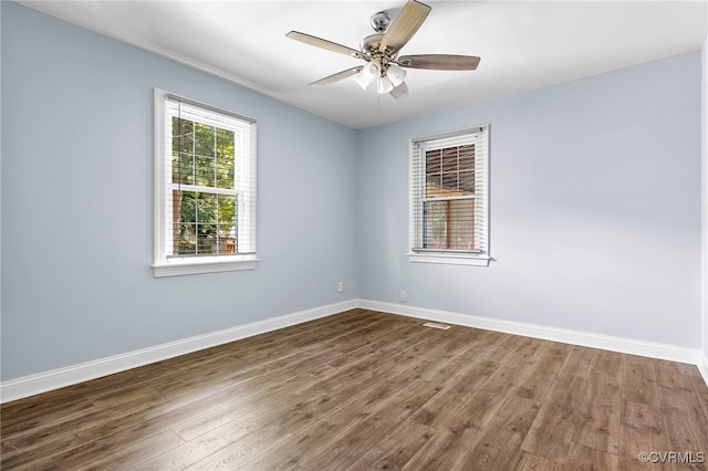 2803 Drewrys Bluff Rd, Chesterfield, VA 23237 - spare room featuring a ceiling fan and wood finished floors