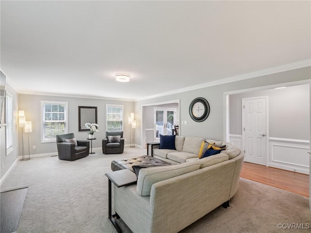13625 Brandy Oaks Rd, Chesterfield, VA 23832 - carpeted living area with ornamental molding