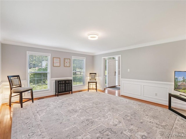 13625 Brandy Oaks Rd, Chesterfield, VA 23832 - unfurnished room with ornamental molding, wood finished floors, and wainscoting