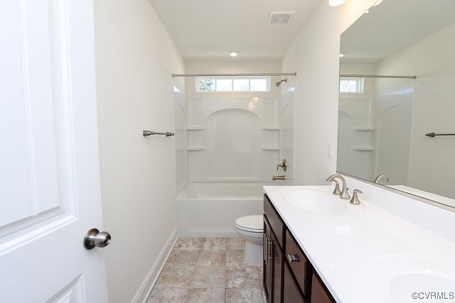 6401 Belay Dr, Chesterfield, VA 23234 - full bathroom with double vanity and tub / shower combination
