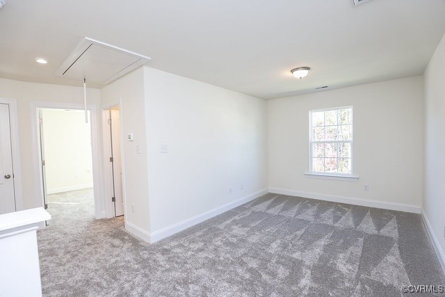 6401 Belay Dr, Chesterfield, VA 23234 - unfurnished room with attic access, carpet, and recessed lighting