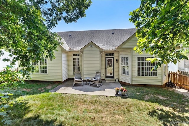 818 Krim Point Loop, Midlothian, VA 23114 - rear view of property with a patio area and roof with shingles