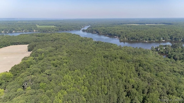 1026 Hoecake Rd, Lancaster, VA 22513 - drone / aerial view of a heavily wooded area and a nearby body of water