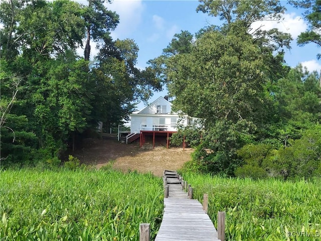 25122 S Tidewater Trl, Tappahannock, VA 22560 - rear view of property featuring a deck