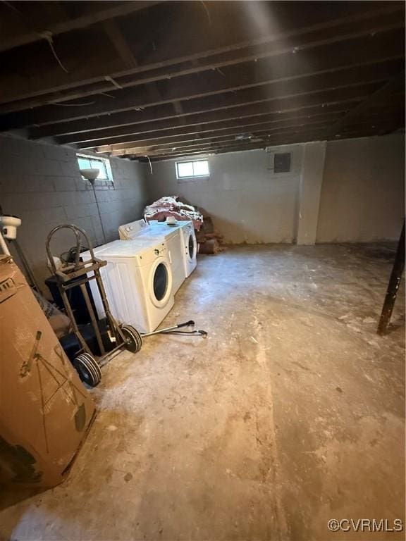 305 Danray Dr, Henrico, VA 23227 - below grade area featuring washing machine and dryer