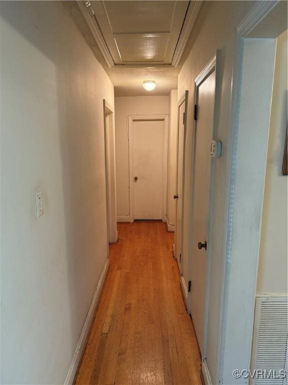 305 Danray Dr, Henrico, VA 23227 - hallway featuring light wood-style flooring and attic access