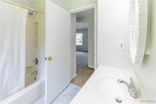 10002 Laurel Lakes Dr, Glen Allen, VA 23060 - full bathroom with shower / tub combo with curtain and vanity