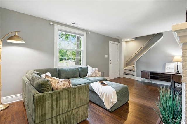 5614 Jahnke Rd, Richmond, VA 23225 - living area with stairway and wood finished floors