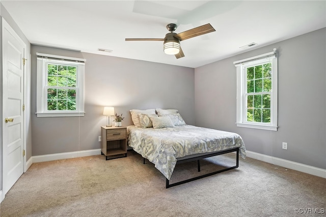 5614 Jahnke Rd, Richmond, VA 23225 - carpeted bedroom featuring multiple windows and a ceiling fan