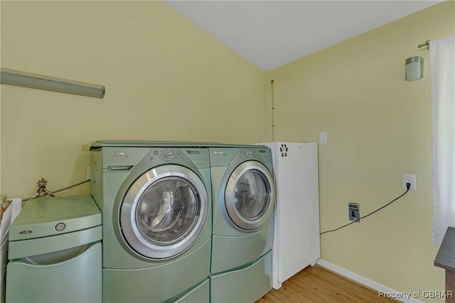 1583 Winona Park Dr, West Point, VA 23181 - laundry area featuring independent washer and dryer and light wood finished floors