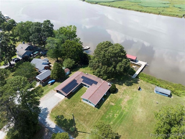 1583 Winona Park Dr, West Point, VA 23181 - aerial view of property and surrounding area with a large body of water