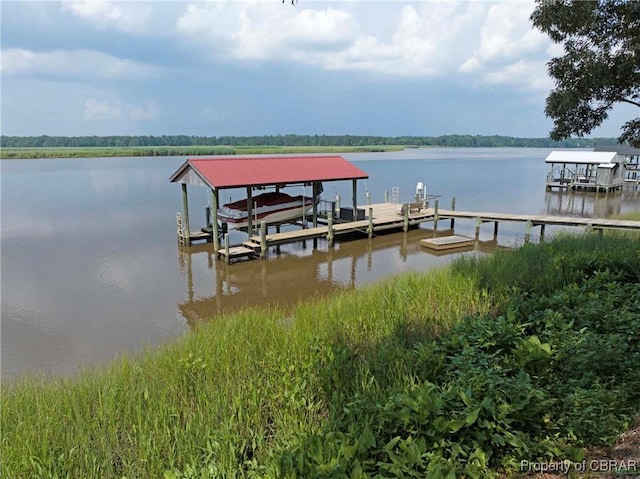 1583 Winona Park Dr, West Point, VA 23181 - dock area featuring a water view and boat lift