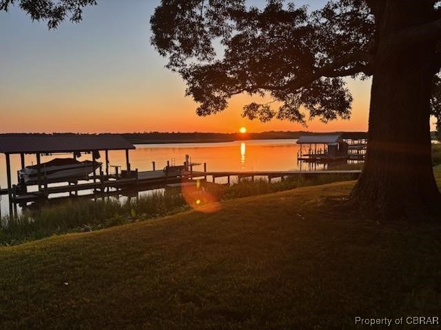 1583 Winona Park Dr, West Point, VA 23181 - dock with a water view and boat lift