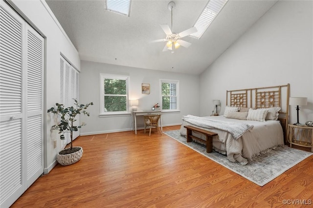 8015 Buford, North Chesterfield, VA 23235 - bedroom with wood finished floors, lofted ceiling, multiple closets, and ceiling fan