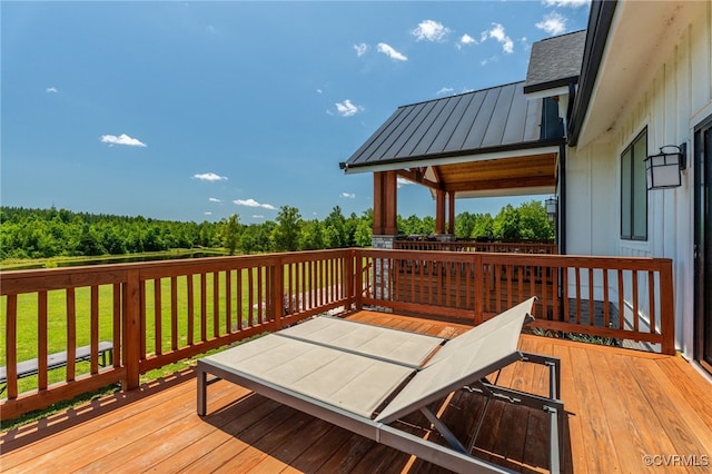1 Cross County Rd, Mineral, VA 23117 - wooden deck featuring a lawn and a view of trees