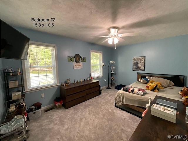 6197 Fishermans Way, Mechanicsville, VA 23116 - bedroom featuring multiple windows, carpet flooring, and a ceiling fan