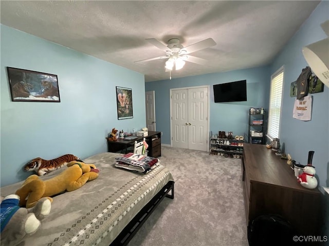 6197 Fishermans Way, Mechanicsville, VA 23116 - bedroom featuring carpet, ceiling fan, and a closet