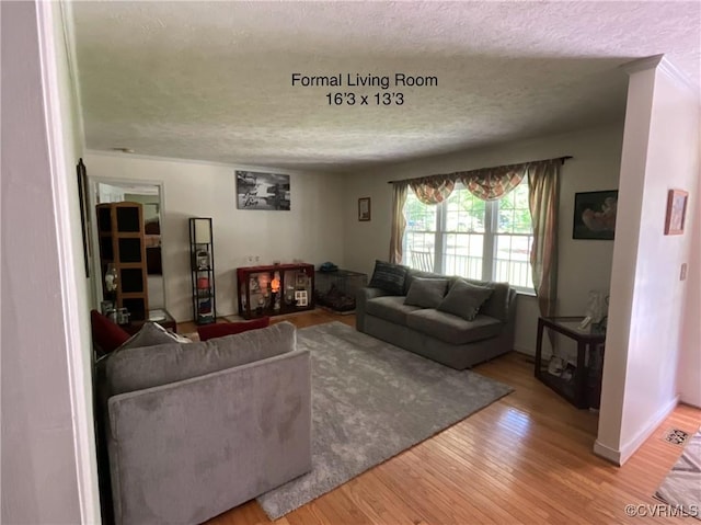 6197 Fishermans Way, Mechanicsville, VA 23116 - living area with a textured ceiling and wood finished floors
