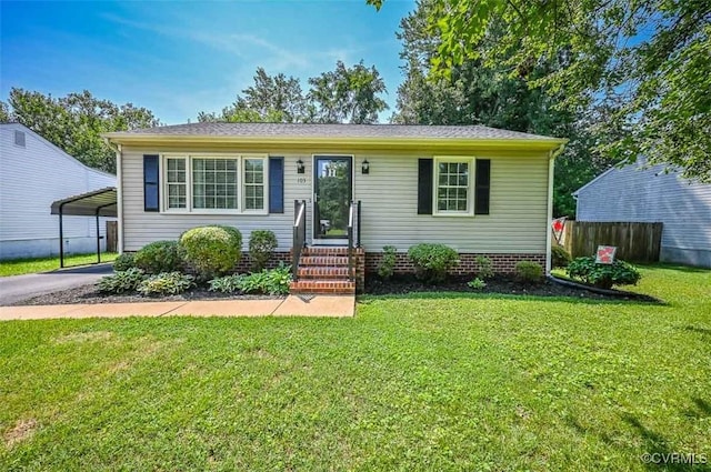103 N Daisy Ave, Henrico, VA 23075 - view of front facade with asphalt driveway and a carport