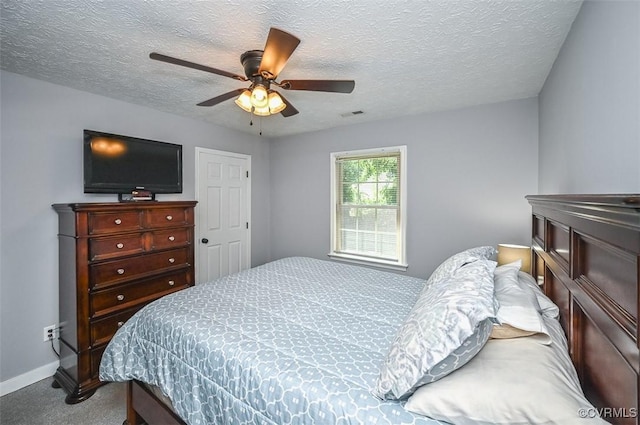 103 N Daisy Ave, Henrico, VA 23075 - bedroom with a textured ceiling, carpet floors, and ceiling fan