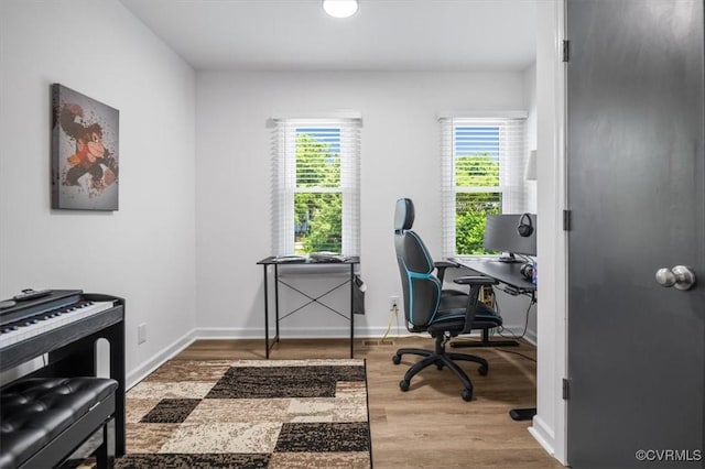 12305 Leesburg Cir, Midlothian, VA 23112 - home office featuring wood finished floors and baseboards