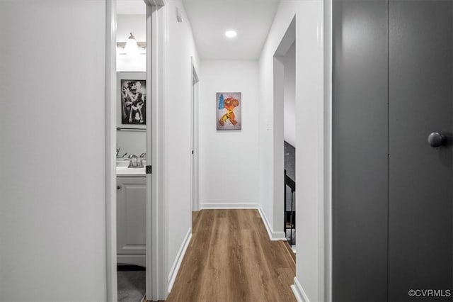 12305 Leesburg Cir, Midlothian, VA 23112 - hall with wood finished floors and baseboards