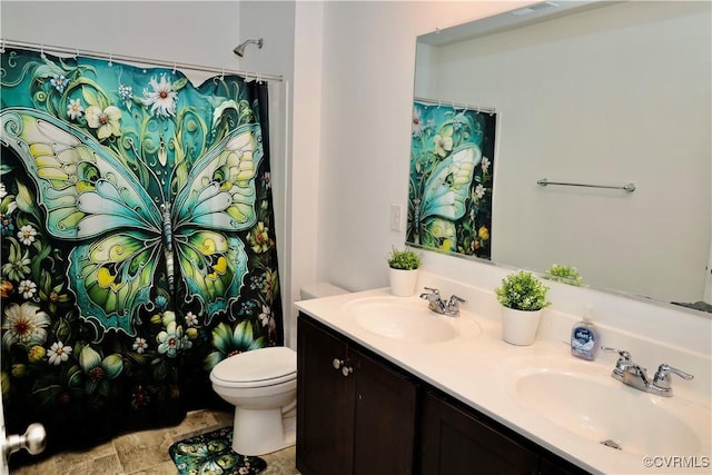 6431 Faulkner Dr, North Chesterfield, VA 23234 - full bath featuring double vanity and a shower with curtain