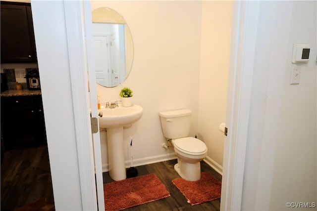 6431 Faulkner Dr, North Chesterfield, VA 23234 - half bathroom with wood finished floors and toilet