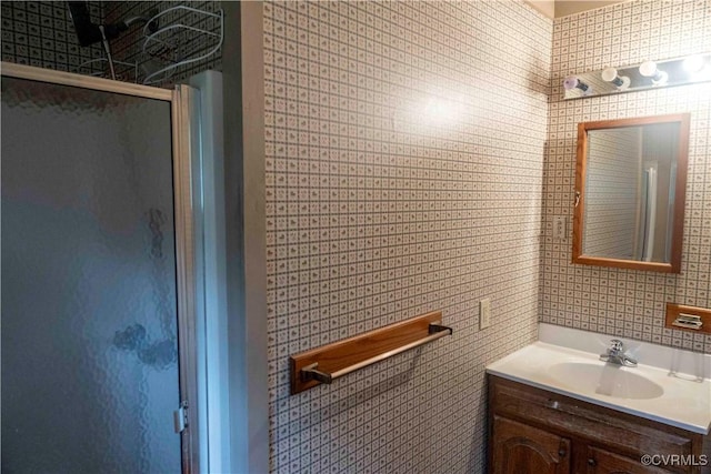 1208 Amesbury Ln, Richmond, VA 23227 - full bathroom featuring vanity and a stall shower