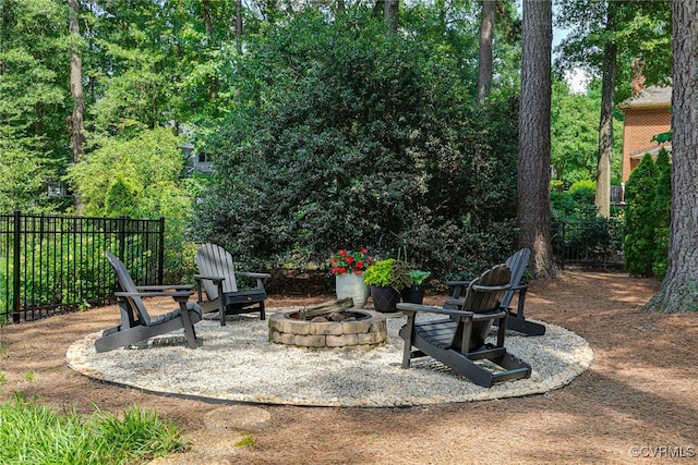 105 Williamson Ct, Henrico, VA 23229 - view of patio / terrace with a fire pit