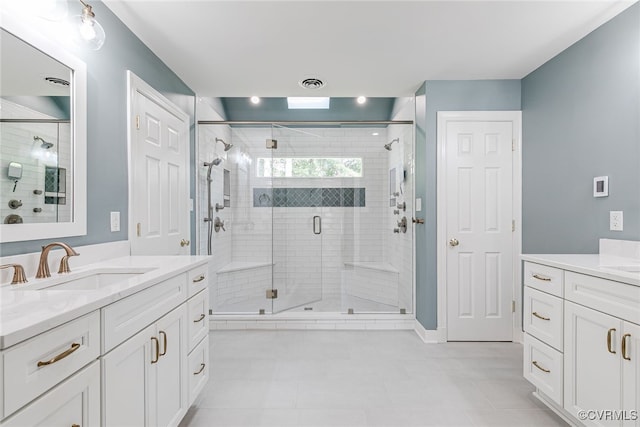 105 Williamson Ct, Henrico, VA 23229 - bathroom with two vanities and a stall shower