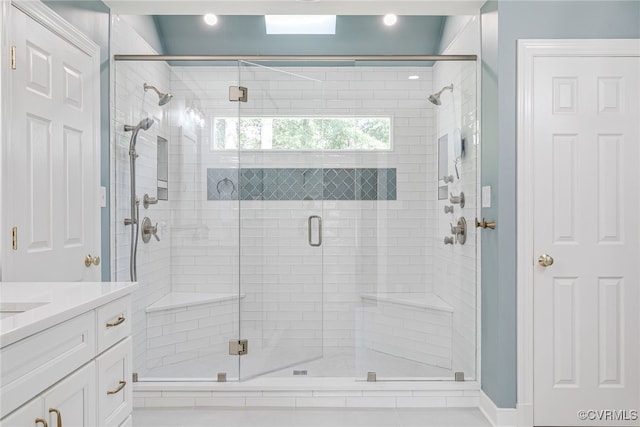 105 Williamson Ct, Henrico, VA 23229 - full bath featuring vanity, a shower stall, and recessed lighting